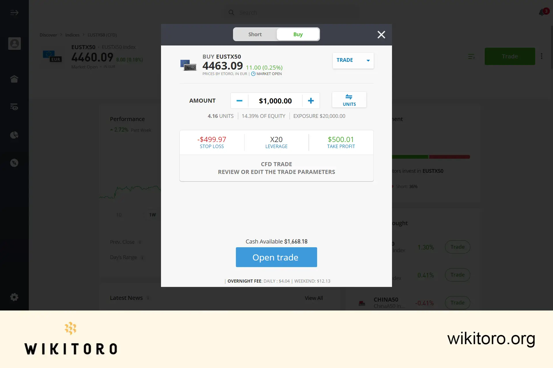在 eToro 上购买 Euro Stoxx 50